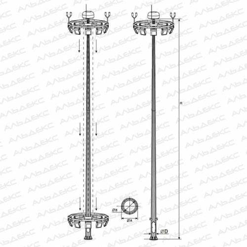 ВМО-20-В высокомачтовая опора
