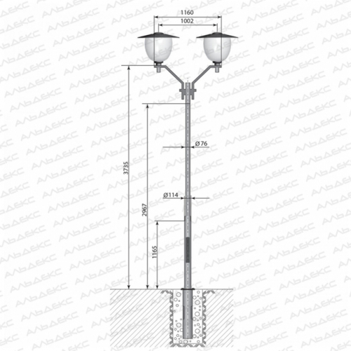 Сокол-1-3,8 декоративная опора